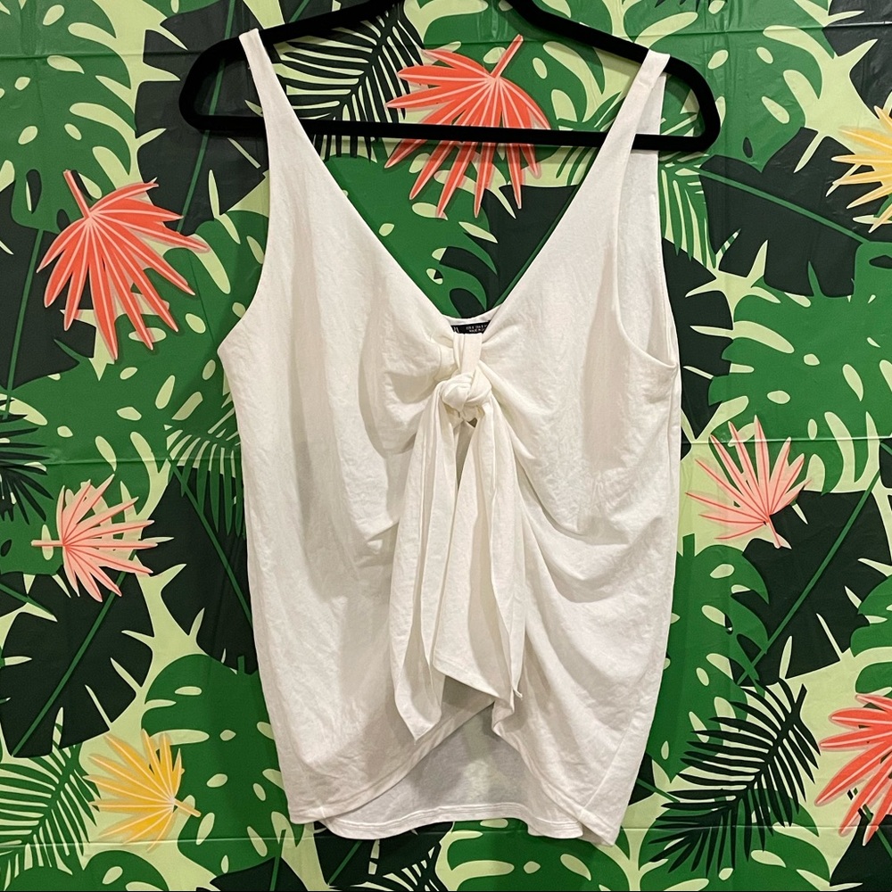 Zara white tank blouse